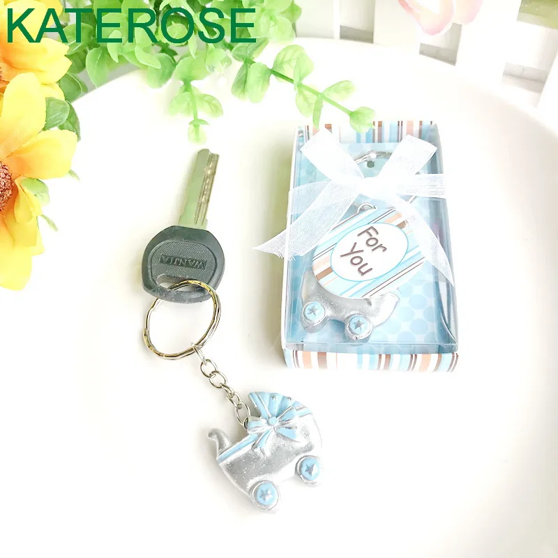 Baby Birthday Souvernir Keychain In Gift Box Newborn Christening Baptism Gift&Giveaways For Guest