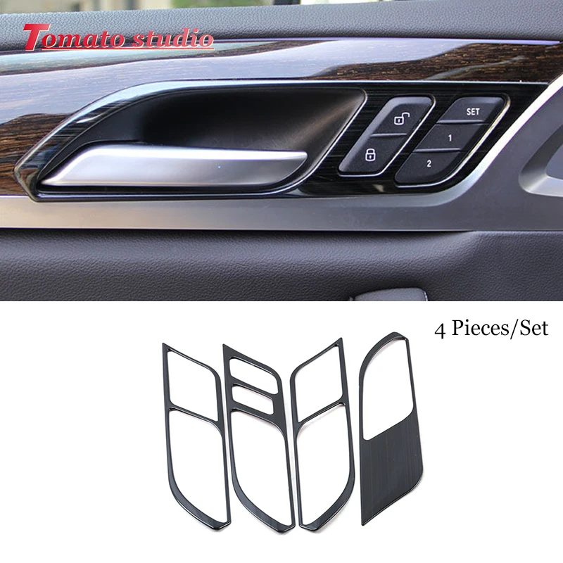 

4 PCS Stainless steel Car Inner door Bowl protector frame Cover Trim for BMW X3 G01 X4 G02 2018 2019 Interior Accessories