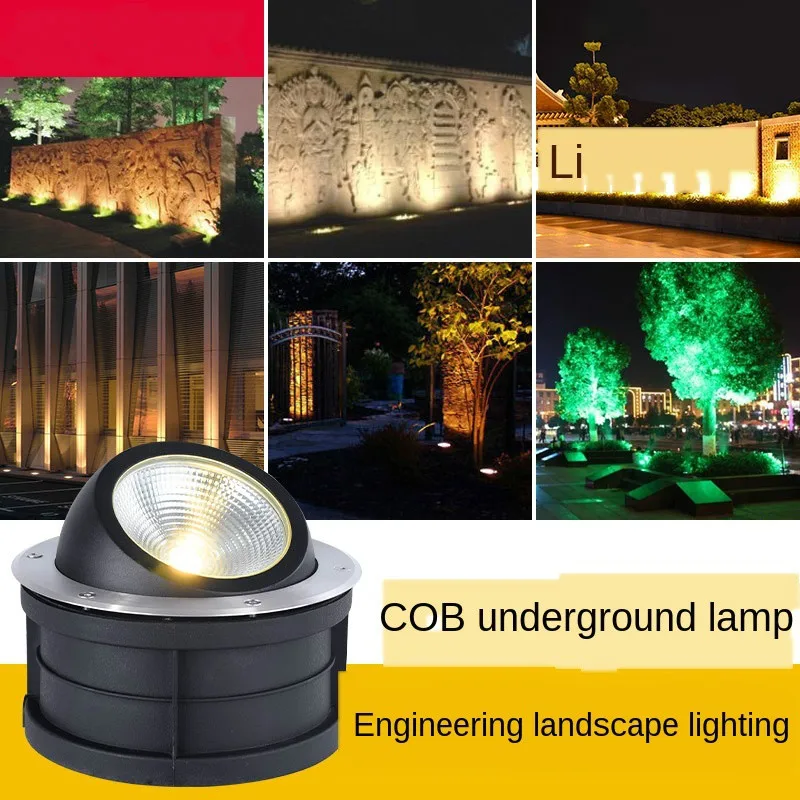 5pcs COB Underground Lamp 10w 20w 30w 40w Led Outdoor Square Ground Lamp Embedded Waterproof Spotlight Villa Courtyard Lawn Lamp