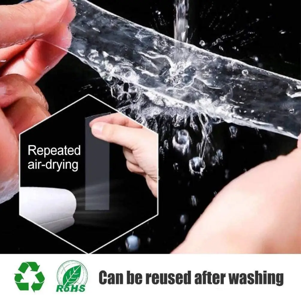 شريط نانو 1/2/3/5 متر شريط لاصق مضاد للمياه قابل لإعادة الاستخدام شفاف شريط نانو مستلزمات المطبخ والحمامات