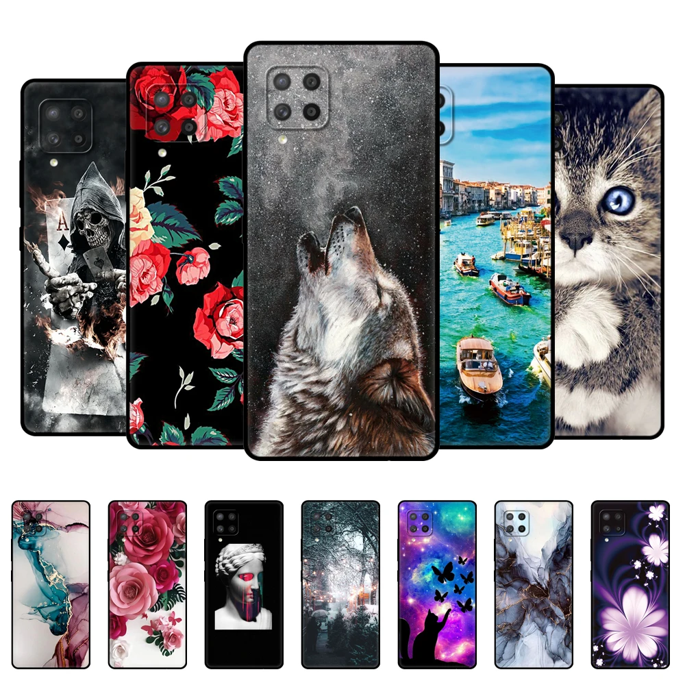 For Samsung Galaxy A42 5G Case Soft Silicon Back Phone Cover On GalaxyA42 A 42 5G SM-A426B a426 Bumper 6.6inch black tpu case