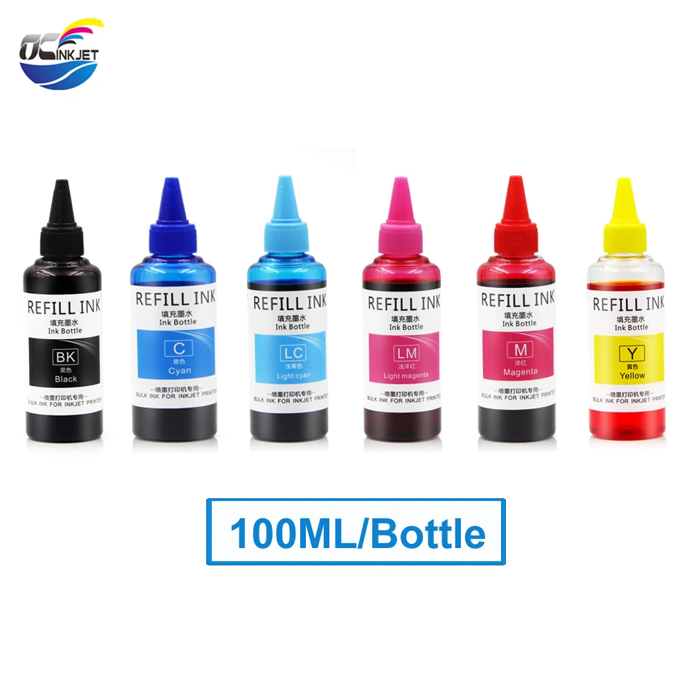 100ML Refill Dye Ink Suitable For Epson HP Canon Brother Deskjet Desktop Printer