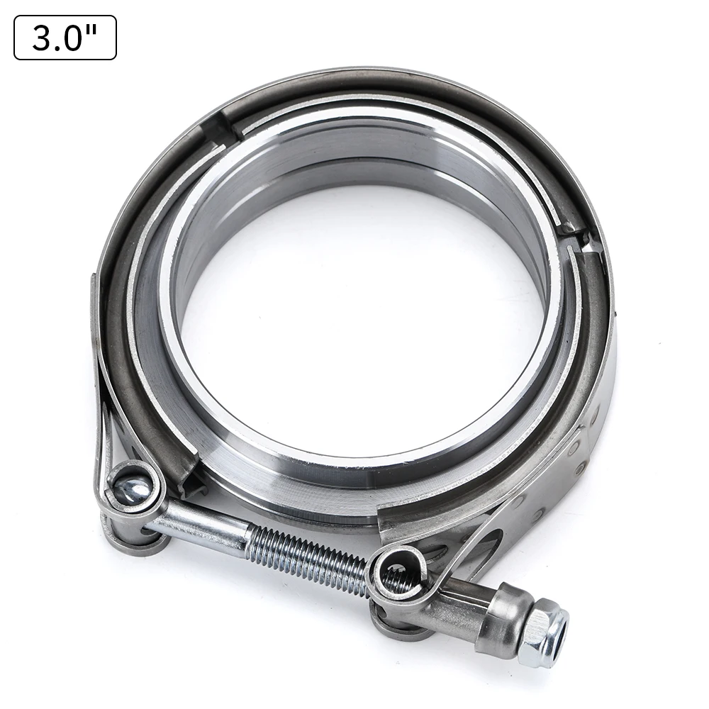 LZONE - V-band uitlaatklem 2,5 inch 3 inch 63 mm 76 mm uitlaat mannelijke en vrouwelijke flens Vbandklem V-band uitlaatklem