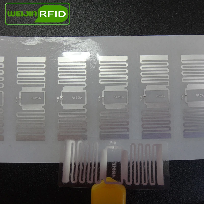 UHF RFID tag sticker impinj MonzaR6 AR61F EPC6C wet inlay 915mhz868m860-960MHZ 1000pcs free shipping adhesive passive RFID label