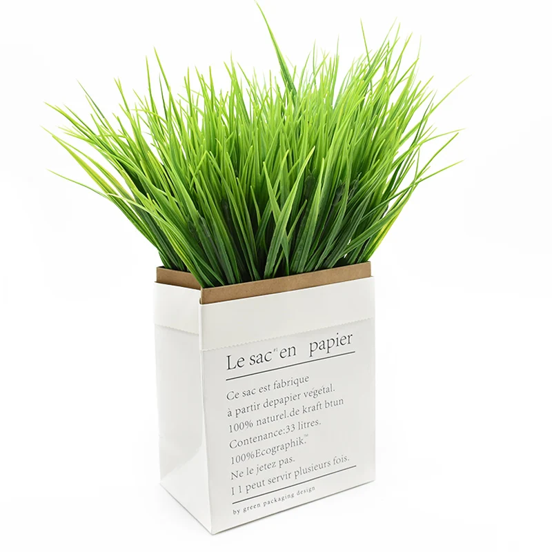 Heißer Verkauf Kunststoff Gras Haushalts Produkte Vase Für Wohnkultur Weihnachten Handwerk Versorgung Hochzeit Dekorative Blume Künstliche Pflanzen – Detail 1