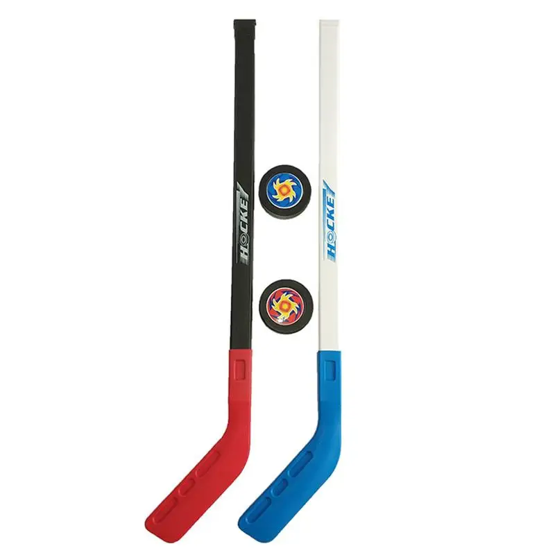 A Set Children's Toy Pulley Ice Hockey 72CM Plastic Hockey Stick Children's Outdoor Sports Toy Hockey Stick