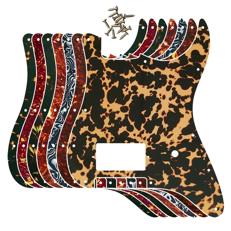 

Pleroo Guitar Parts - For FD US 11 Mounting Screw Hole Standard Start H PAF Guitar Pickguard With Brige Humbucker Flame Pattern