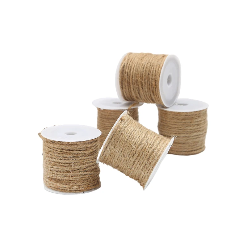 Emballage Cadeau écologique Ficelle De Jute Naturelle Voarge - Lot De 10 Rouleaux 25m - 10 Couleurs - 2mm Pour DIY Et Décoration Corde Decorative