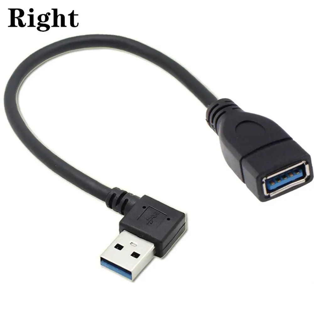 USB extension cable USB 3.0 male to female extension cable 15cm Left Right angle usb 3.0 extender cable 5Gbps 90 degree angles