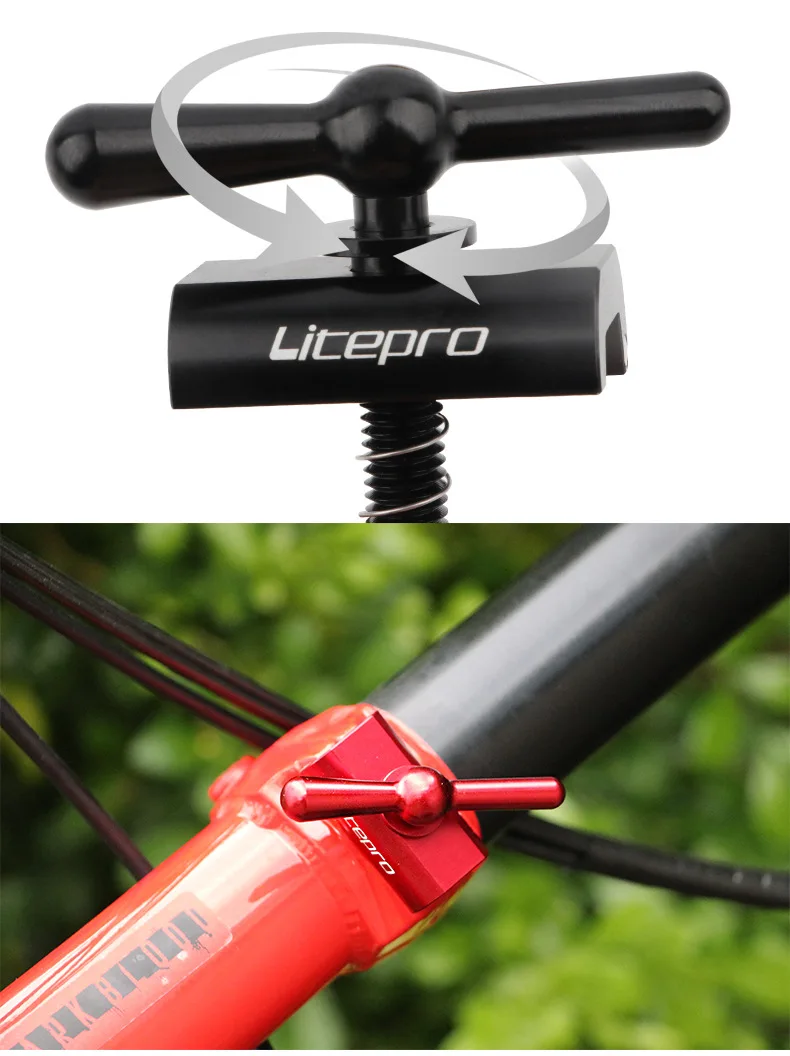 Litepro Folding Fahrrad Wasserhahn Lenker Griff Faltbare C Schnalle Fahrrad Teile Zubehör Für Brompton – Detail 4