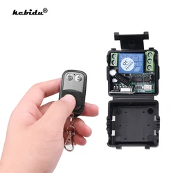 kebidu 433 Mhz Remote Control Switch Wireless DC 12V 10A 1CH relay Receiver Module and RF Transmitter Remote Controls