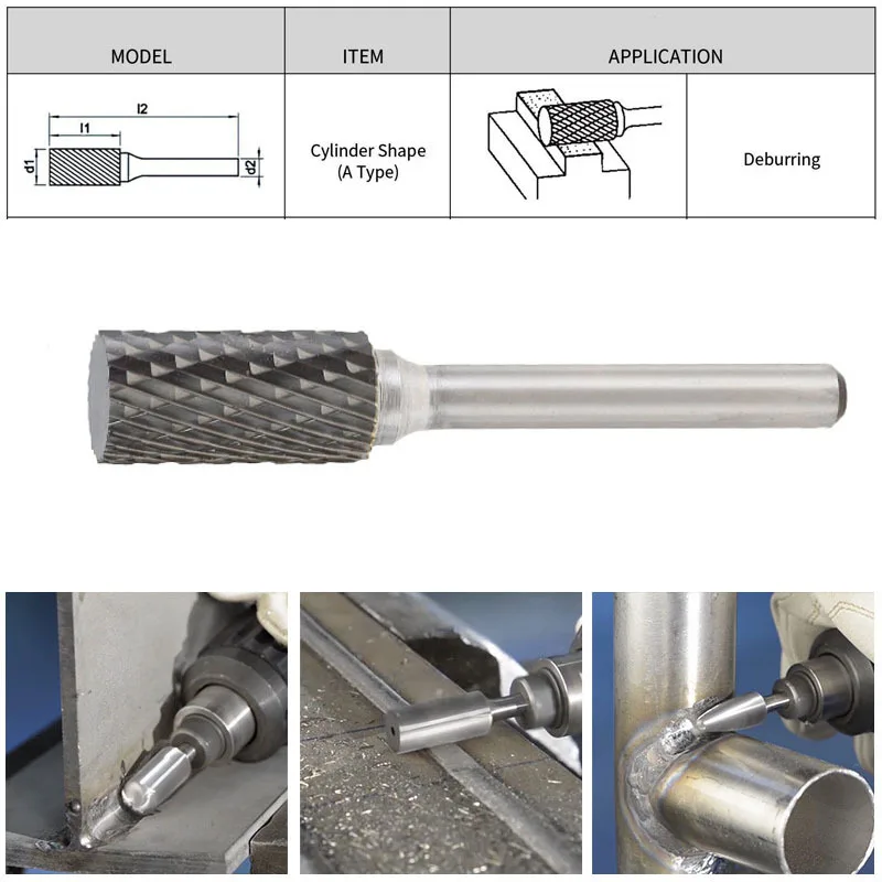 Style A Tungsten Steel Rotary File Carving Grinder Abrasive Tools Carbide Alloy Burr Bits Milling Cutter Drill For Metal 3-16mm