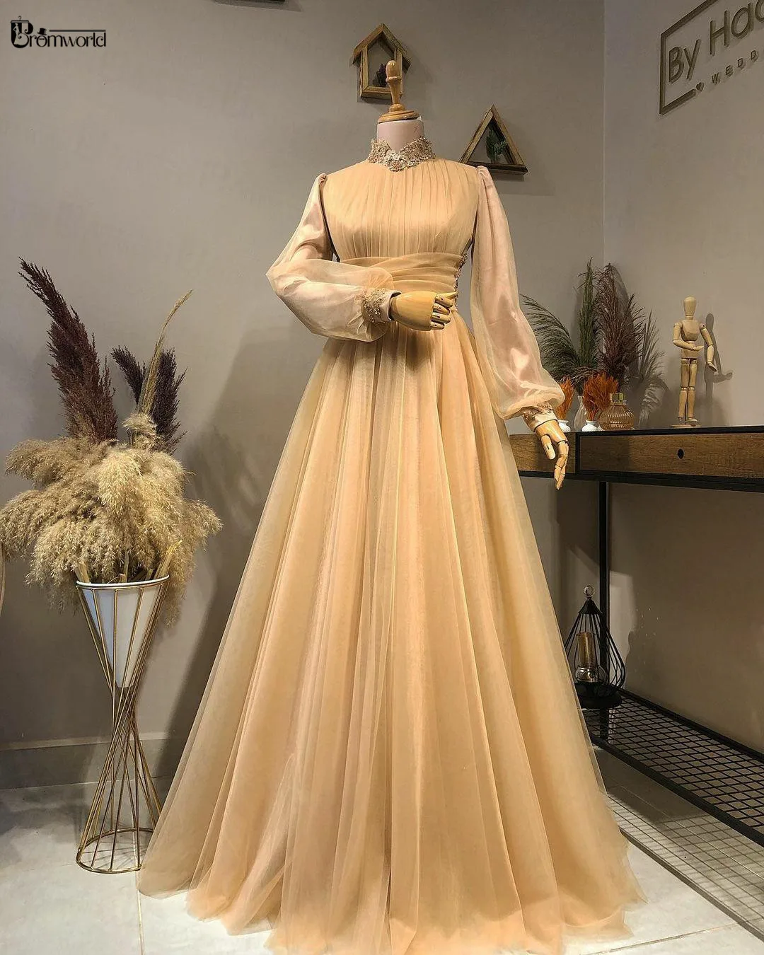 Robe de Soirée Vintage en Tulle à Manches sulf, Tenue de Bal Formelle, Grande Taille, Lavande, Dubaï