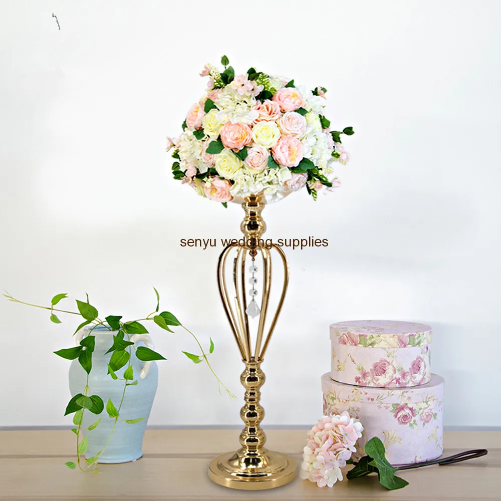 

12pcs)Candle Holders Metal Candlestick Flower Vase Table Centerpiece Event Flower Rack Road Lead Wedding Decoration senyu1346