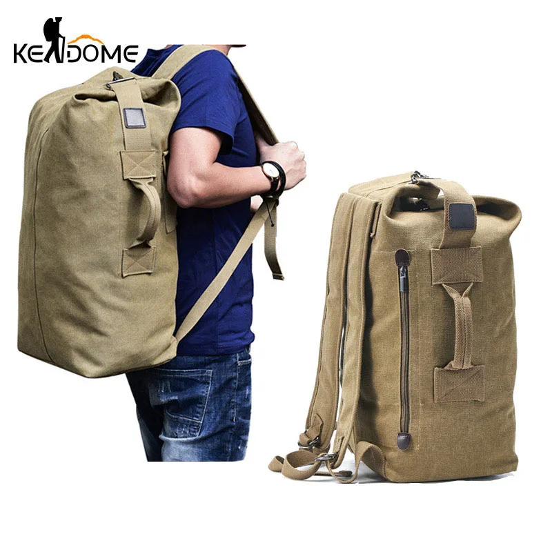 Canvas Travel Climbing Bag Tactical Backpack Women Bags Bucket Bag Shoulder Sports Bag Male Outodor Bag XA208+WD