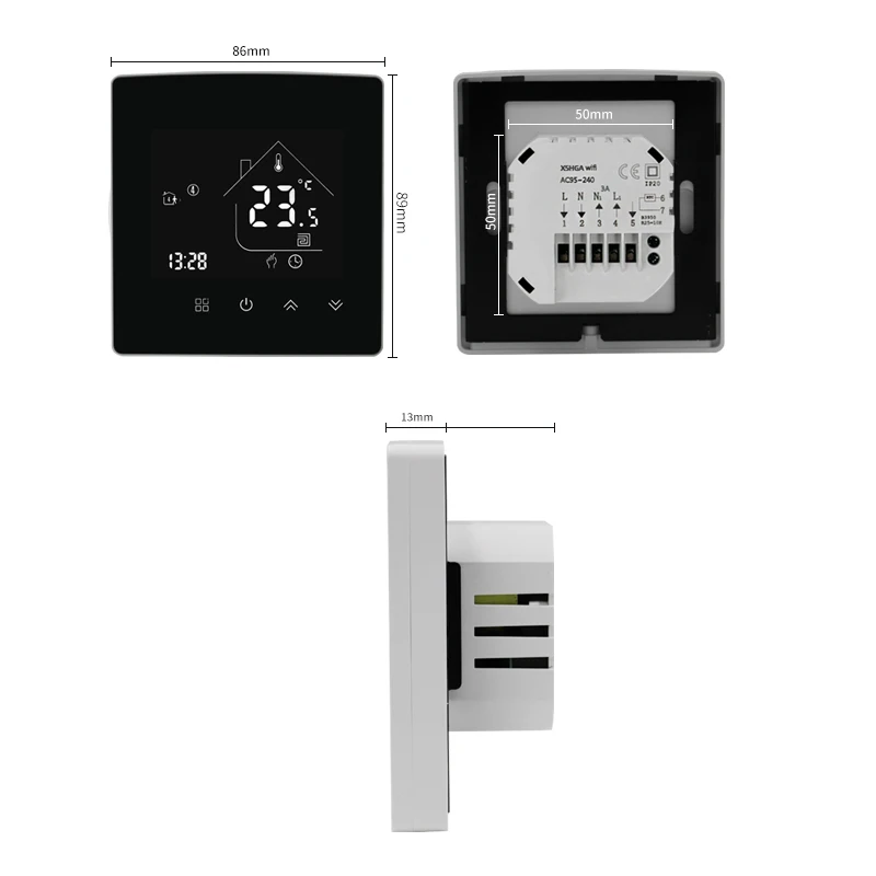 Imagem -05 - Controlador de Temperatura Termostato Wifi Aquecimento de Água e Piso Elétrico Caldeira a Gás Vida Inteligente Controle Tuya Alexa Google Home 25a