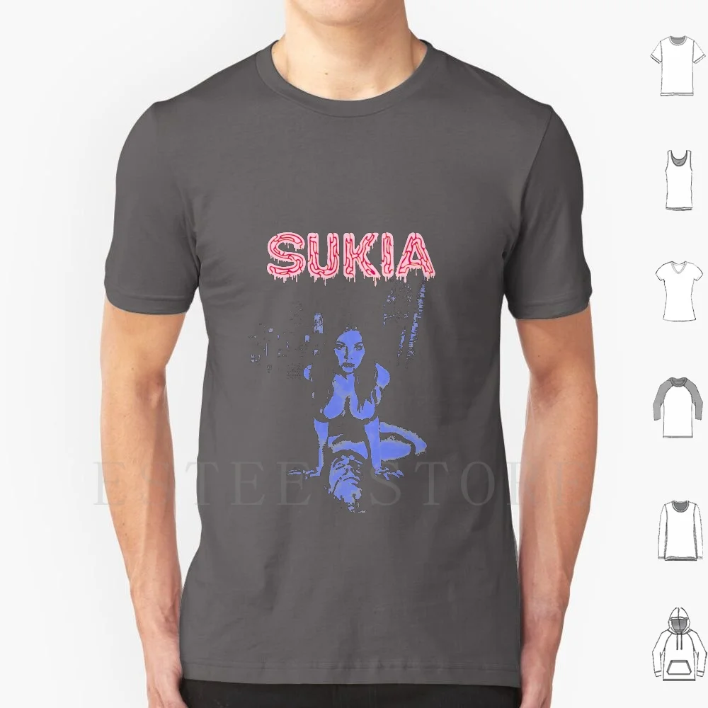 Camiseta Sukia-Vampira To New York con estampado de algodón, Sukia Elvifrance Fumetti Ornella Mutti Comics Erotic New York Slasher Vampire