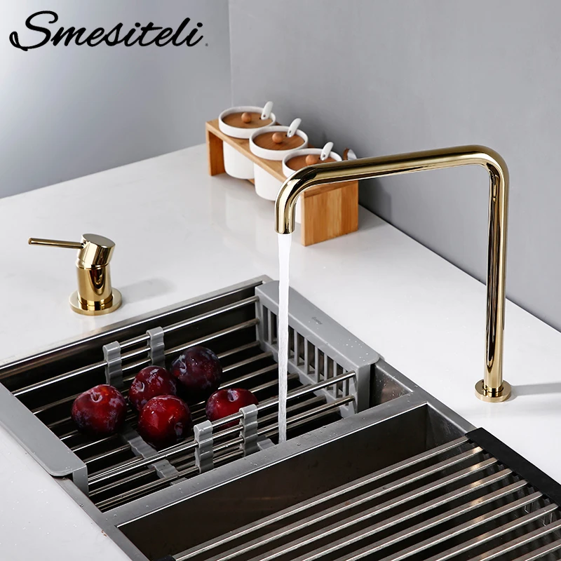 Promotion Solid Brass 2 Hole Single Lever Hot And Cold Kitchen Faucet Sink Mixer Tap With Aerator Sink Faucet In Polished Gloss