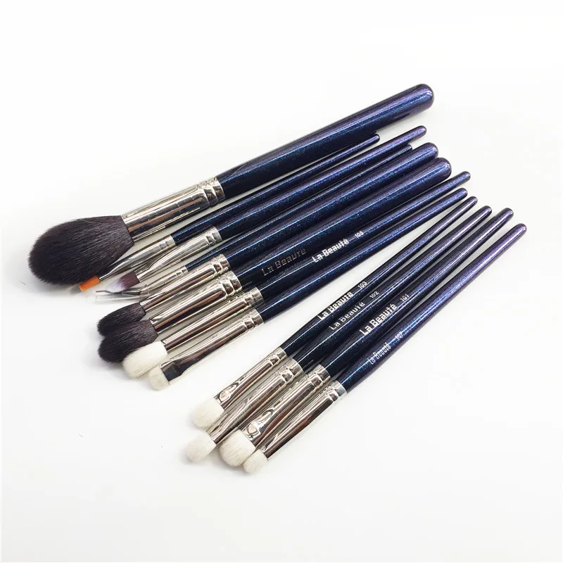 La Beaute Makeup Brushes High-Quality Goat Hair Face & Eye Set - Beauty Makeup Brushes Blender Tool