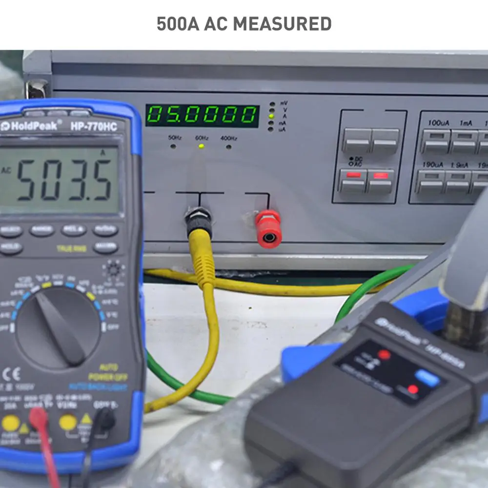 Holdpeak HP-605A Clamp Adapter 600A AC/DC Current  Power LED 45mm Jaw caliber used by Digital Mutlimeter