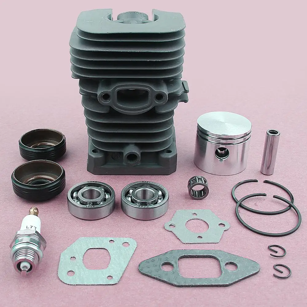 

41.1mm chainsaw cylinder and Gasket piston assy Spark Plug Grooved Ball Bearing Kit For Partner 350 Partner 351