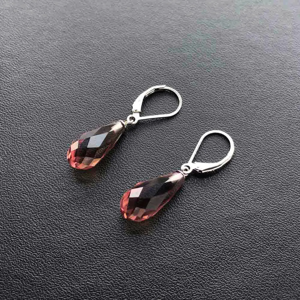 Zultanite Earring Sterling 925 Silver Water Drop 8*17MM Created Sultanite Diaspore Fine Jewelry for Women Wedding Party Gift