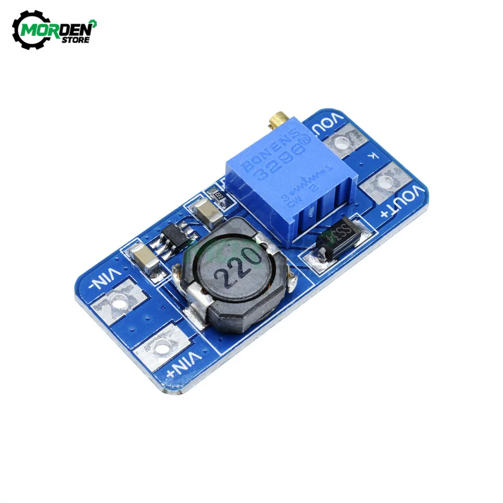 MT3608 DC-DC Step Up Converter Adjustable Booster Power Supply Module Boost Step-up Board MAX output 28V 2A for arduino