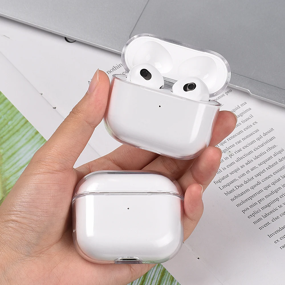 Casing Transparan untuk Airpods 2 3 Pro 1 Casing PC Penutup Earphone Bening untuk Apple Air Pods Pro 2 3 1 Casing Earpods Cangkang Kotak Pengisi Daya
