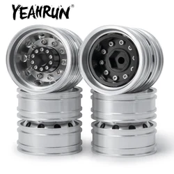 YEAHRUN 1/2/4 Pcs Wheel Hubs Aluminum Alloy Rear Tractor Trailer Wheel Rims for 1/14 Tamiya RC Climbing Cargo Truck Upgrade Part