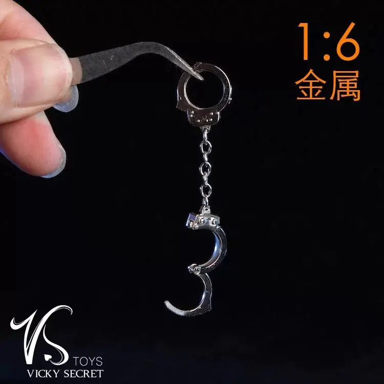 

VSTOY 18XG21A 1:6 Soldier Dolls Accessories Metal Handcuffs Pocket Models for Fans Gift