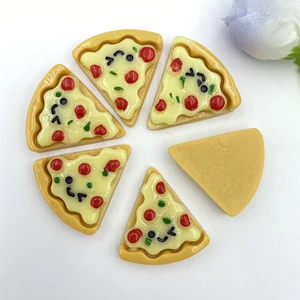 Handbemaltem Nachahmungsharz, Mini Pizza Flat -Back, Miniaturstandard Applika, DIY, Scrapbook Handicrafts, 10pcs 8 Hauptverkaufsdekoration Pizza - №5
