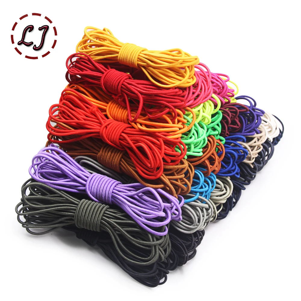 2.5mm Elastic Rope Elastic Band Shock Cord Bungee Rubber Band Stretch Thread for Garment Accessory Craft Handmade DIY