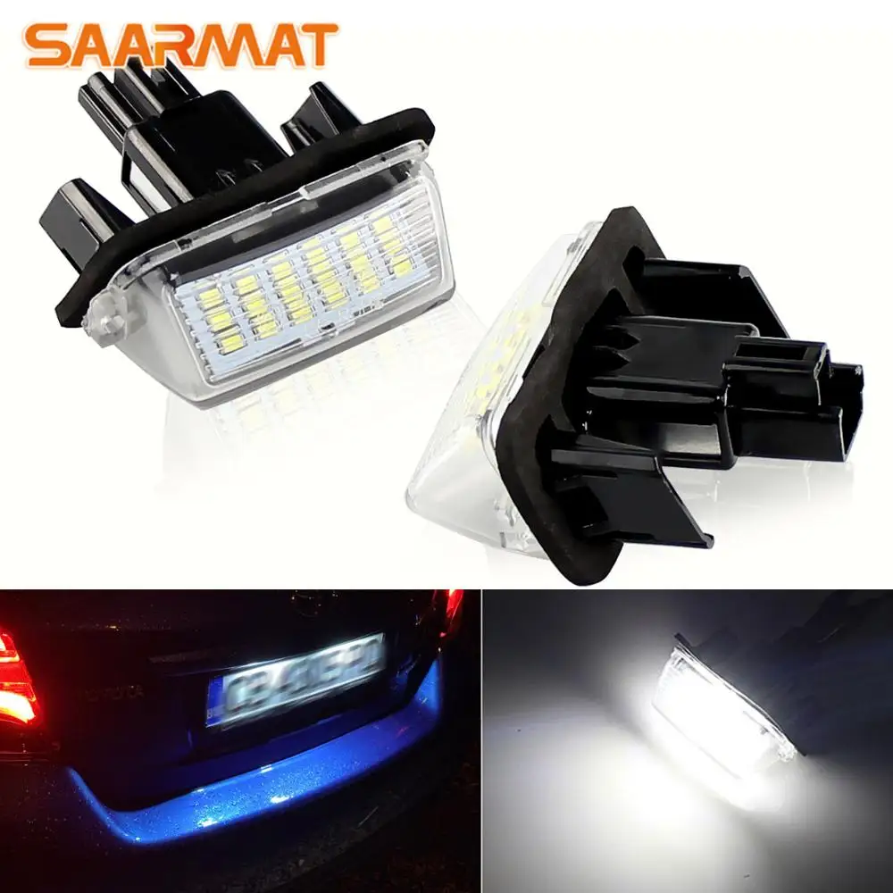 

LED License Number Plate Light Lamp license plate light Plug and play For Toyota Yaris/Vitz Camry Corolla Prius C Ractis Verso S