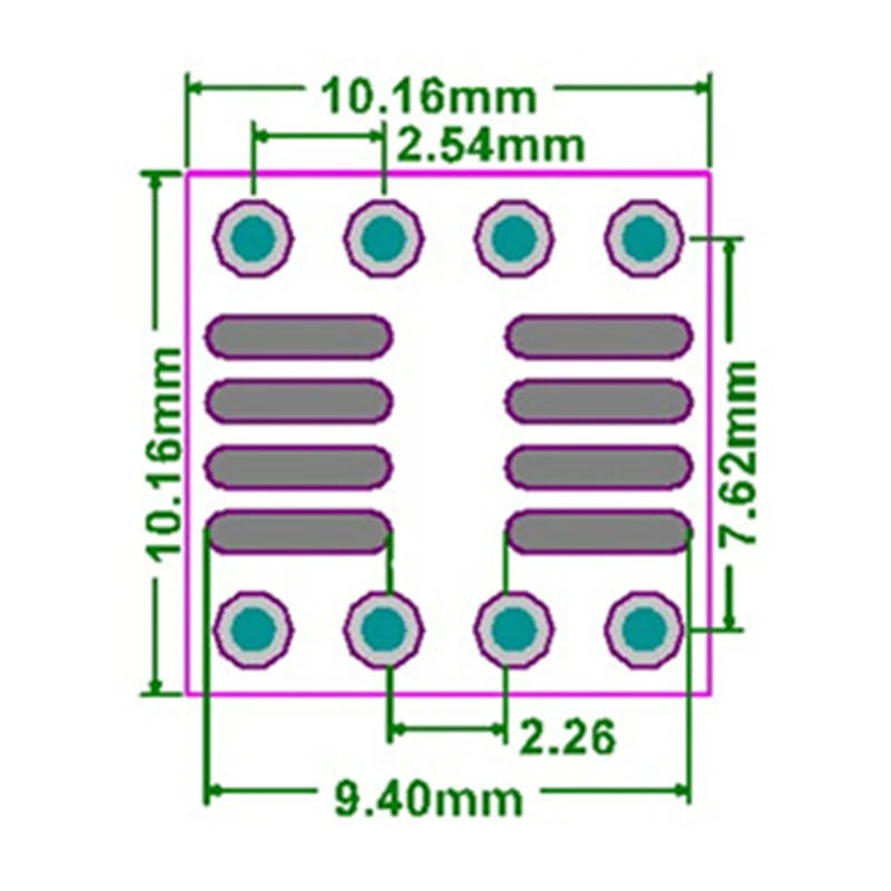 COSÌ sop8 per DIP8 IC Adattatore presa di prova SOIC8 esperimento bordo SMD