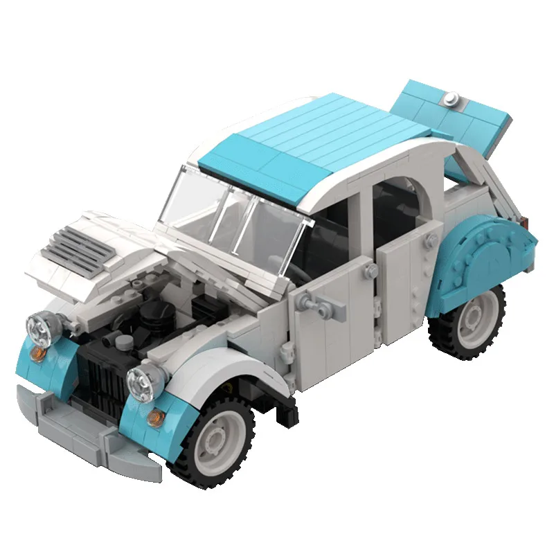 760pcs MOC Classic Car Collection Model Building Blocks high-tech Vehicle Kids DIY Educational Bricks Toys for Children Xmas Gif