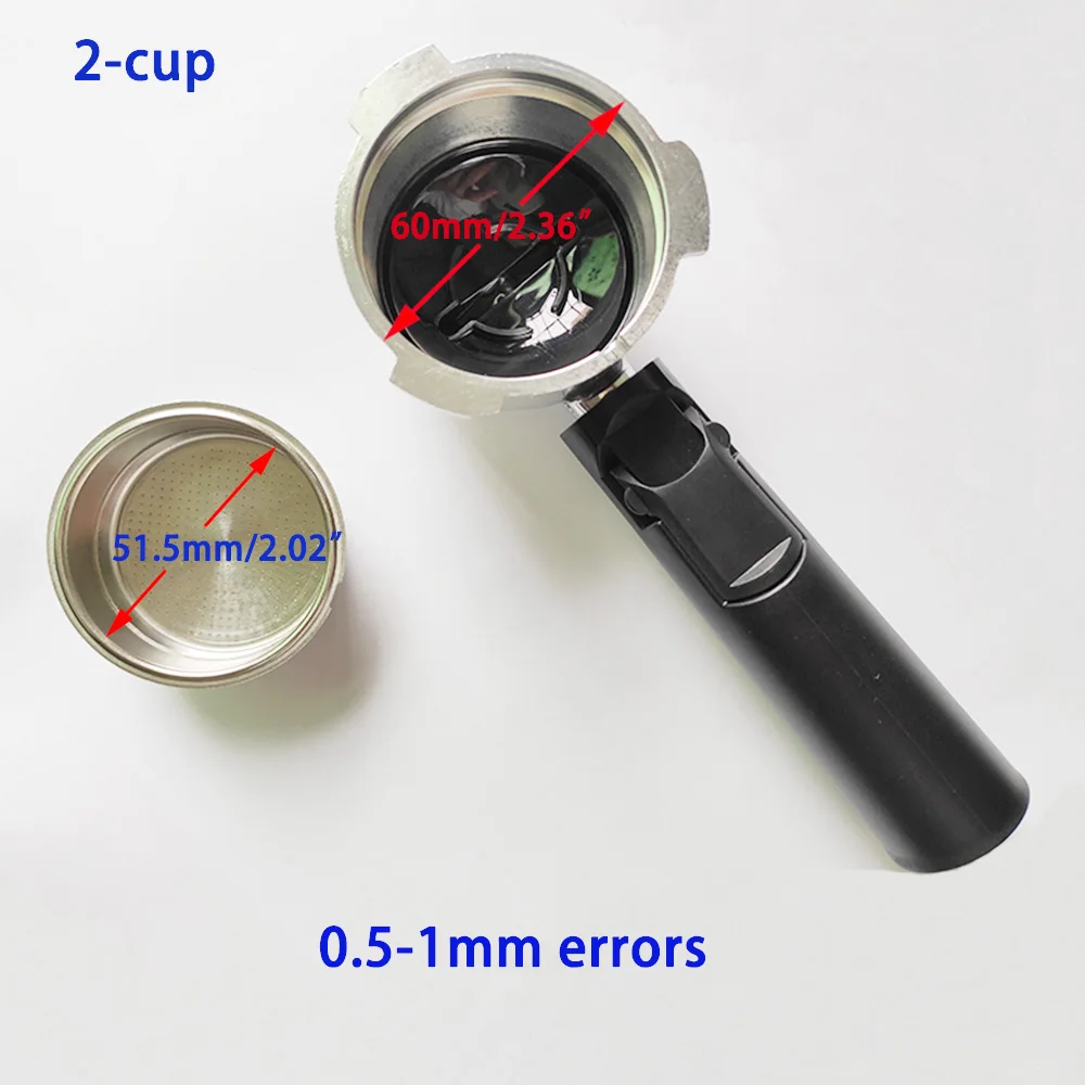 Alça portátil de café pressurizada de 51mm, cesta com filtro para cafeteira expresso profissional, acessório para cafeteira