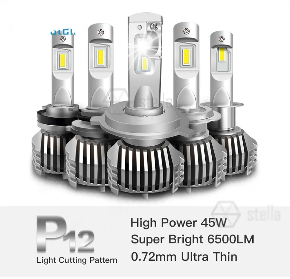 1 Set H8 H9 H11 P12 Car LED Headlight H4 HB2 H7 9005 9006 HB3/4 9012 HIR2 D1S/D2S/D3S/D4S Front Lamps Bulb 6K White 90W 13000LM