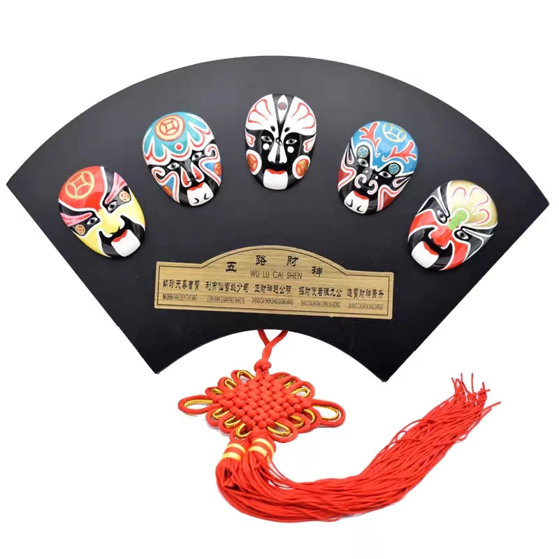 Novel and Funny Toy Beijing Opera Face Decoration Fan-shaped Pendant Beijing Characteristic Craft Ornament Chinese Knot Kid Gift