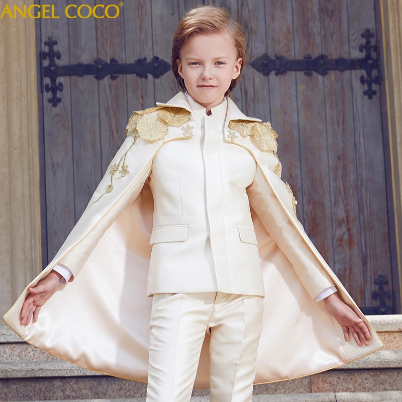 Children Suit For Boys Suits Kids Blazer Cloak Formal Gentleman Dress Boys Suits For Weddings Birthday Teen Clothes Catwalk