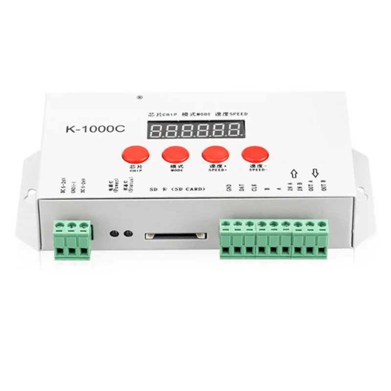 Retail K-1000C Controller K1000C WS2812B WS2811 APA102 T1000S WS2813 LED 2048 Pixel Program Controller DC5-24V