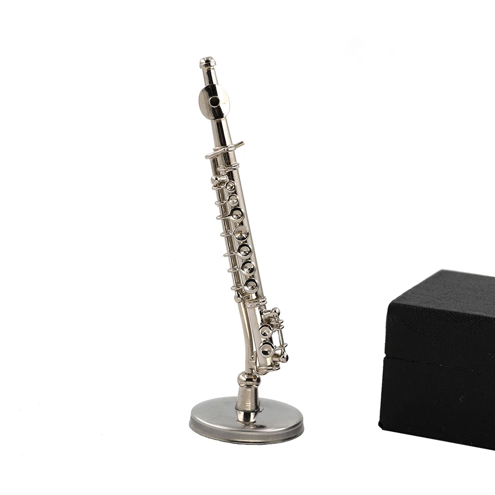 Pure Copper Miniature Flute Model Mini Musical Instrument 1/12 Dollhouse 1/6 Action figure Accessories bjd Home Decoration Gift