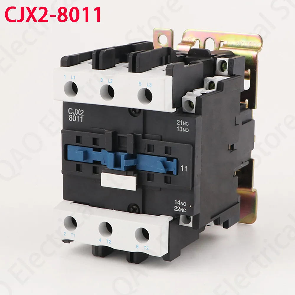 

CJX2-8011 LC1 AC Contactor 80A 3Phase NO Coil Voltage 380V 220V 110V 36V 24V 50/60Hz Din Rail Mounted 1NO Normal Open