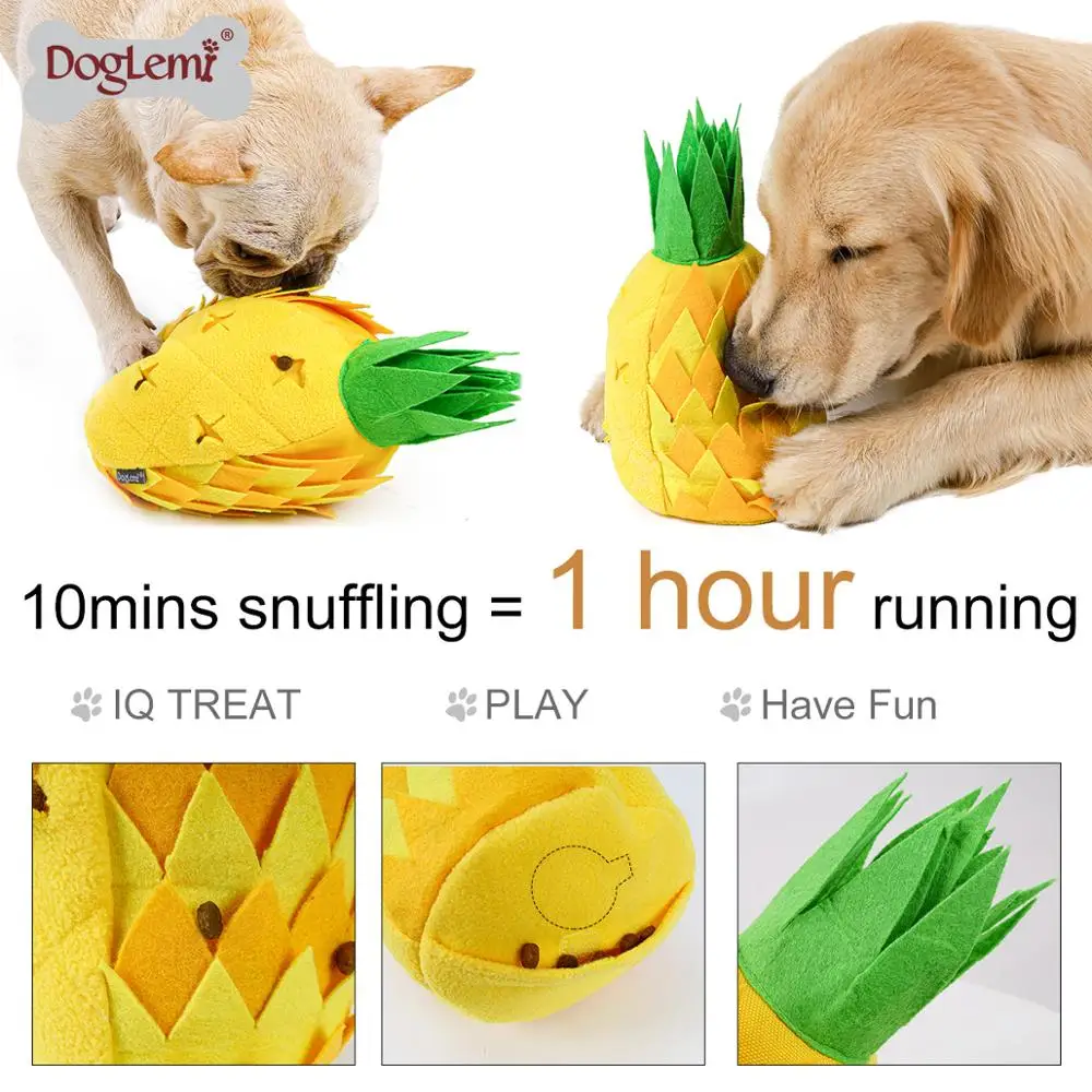 Pet Toys Dog Sniffing Pineapple Pet Training Blanket Puzzle Toys Sniffing Training Pad Activity Blanket Feeding Dog Stuff