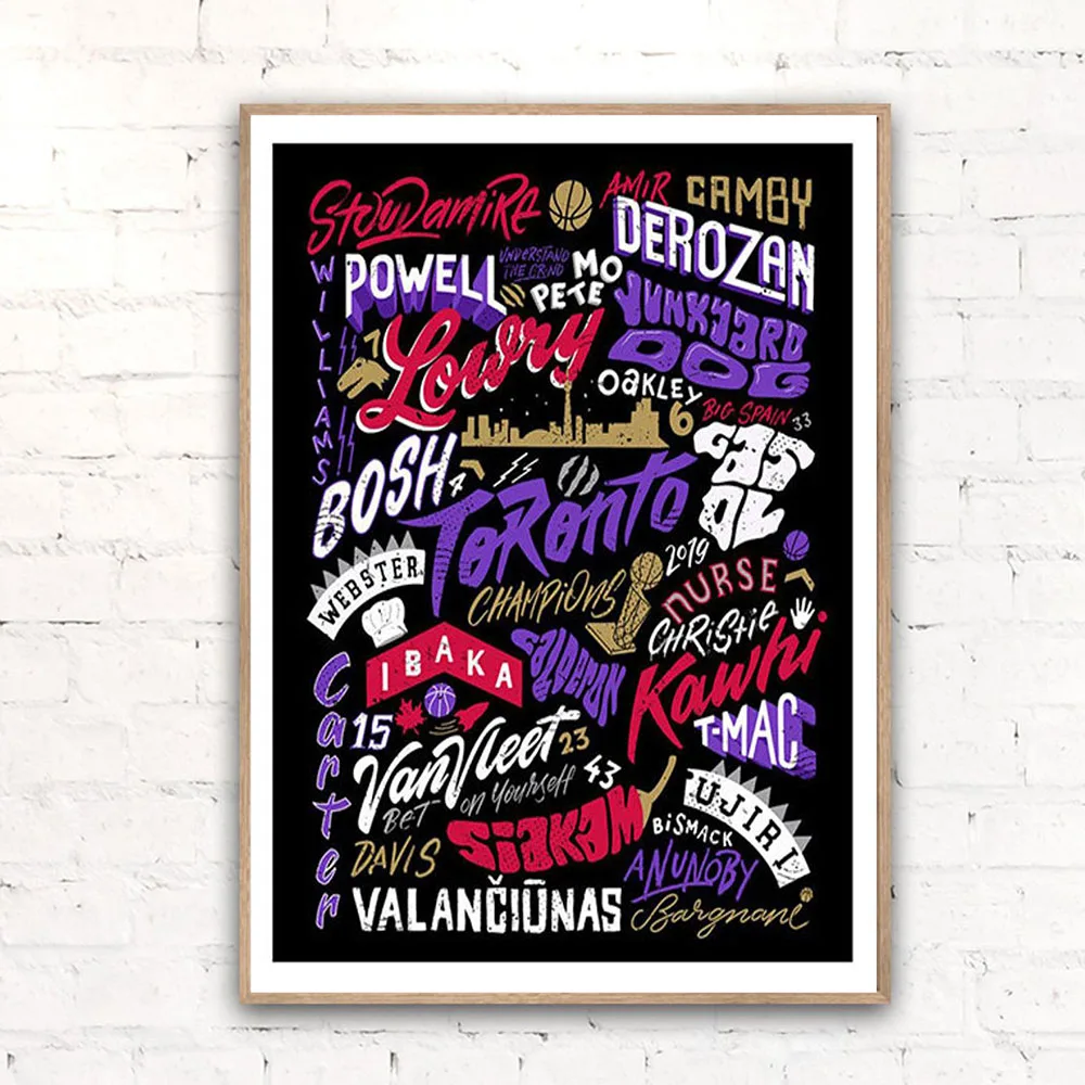 Basketball Team Legends Poster Canvas Painting Abstract Wall Art Print Fans Gift Modern Picture For Living Room Home Decor