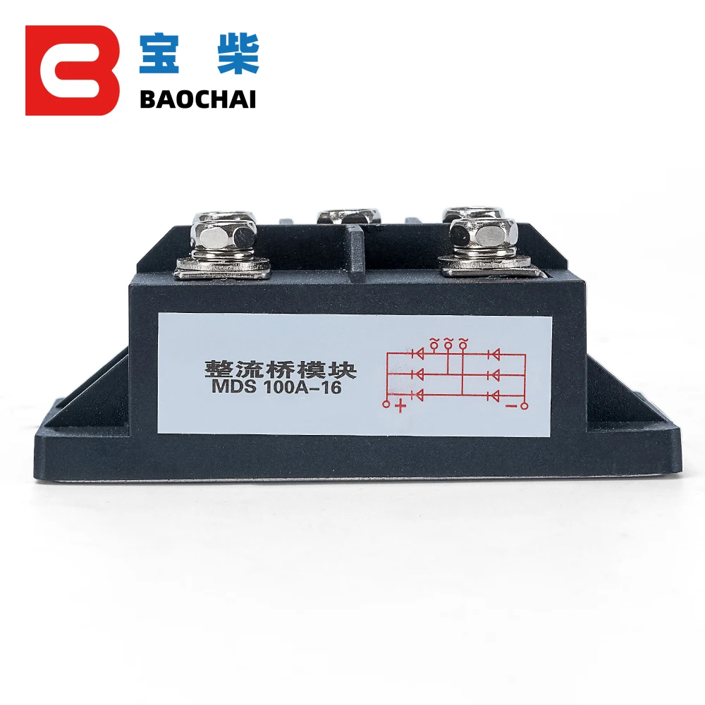MDS100A-16 AMP 1600V three phase diode rectifier bridge 100A rectifier module control diode rectifiers function for generator