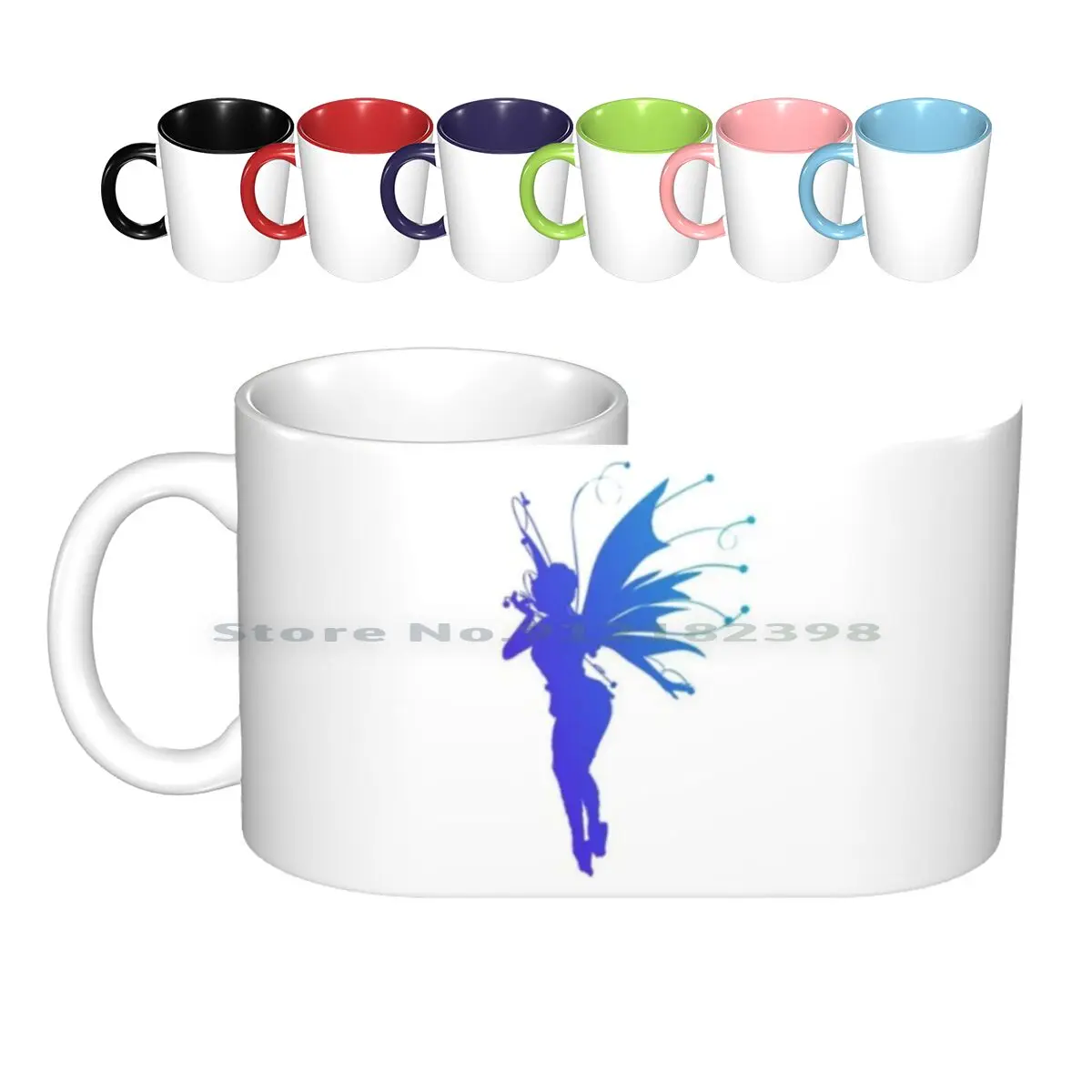 Fairy Ceramic Mugs Coffee Cups Milk Tea Mug Fairy Pixies Colorful Fairy Colorful Pixie Nixie Colorful Nixie Sprite Colorful