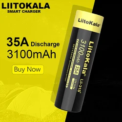 1-10PCS LiitoKala Lii-31S 18650 battery 3,7 V Li-Ion 3100mA 35A Power battery for high drain devices.