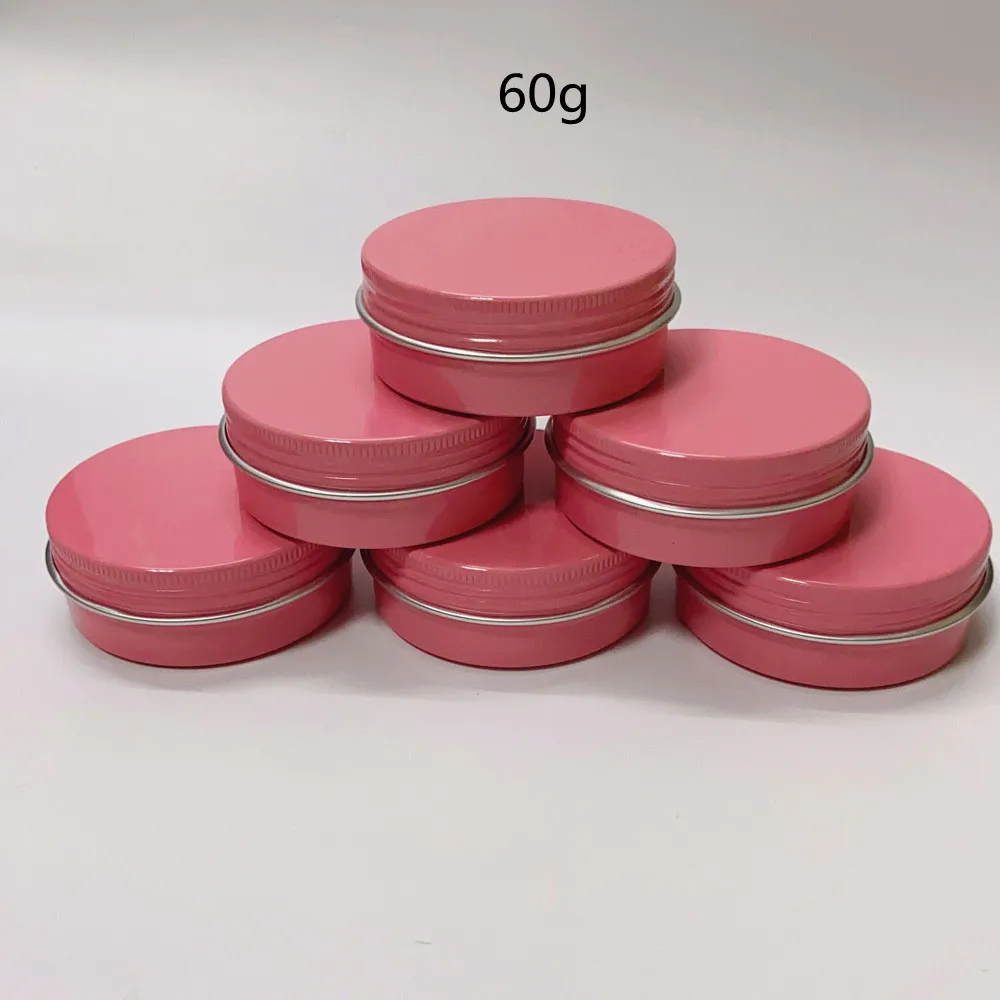 

60G Pink Colorful Sealed Beauty Serum Jar Packing Boxes Jewelry Coin Earrings Candy Small Storage Cans Headphones Gift Case