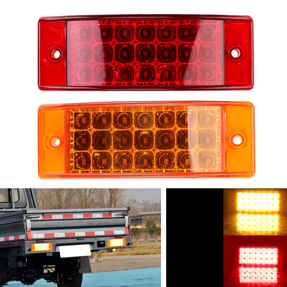 12V 24V 1pc LED Flashing Trailer Brake Light Truck Turn Signal Lamp Caravan Taillights Tail Rear Indicator For Boat Accessories