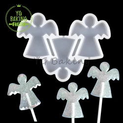 Dorica Halloween Witch Resin Epoxy Lollipop Mold Silicone Chocolate Candy Mould Cake Decorating Tools Kitchen Supplies Bakeware